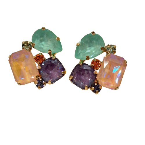 Boucles clips multi pastel CREZUS