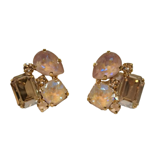 Boucles clips doré rosé CREZUS