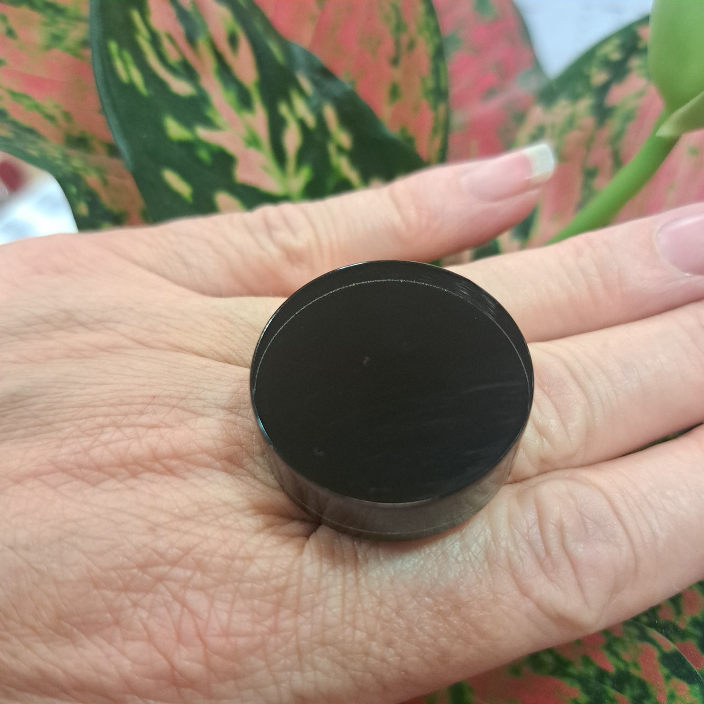 Bague Ronds noir FORMESPAZIO