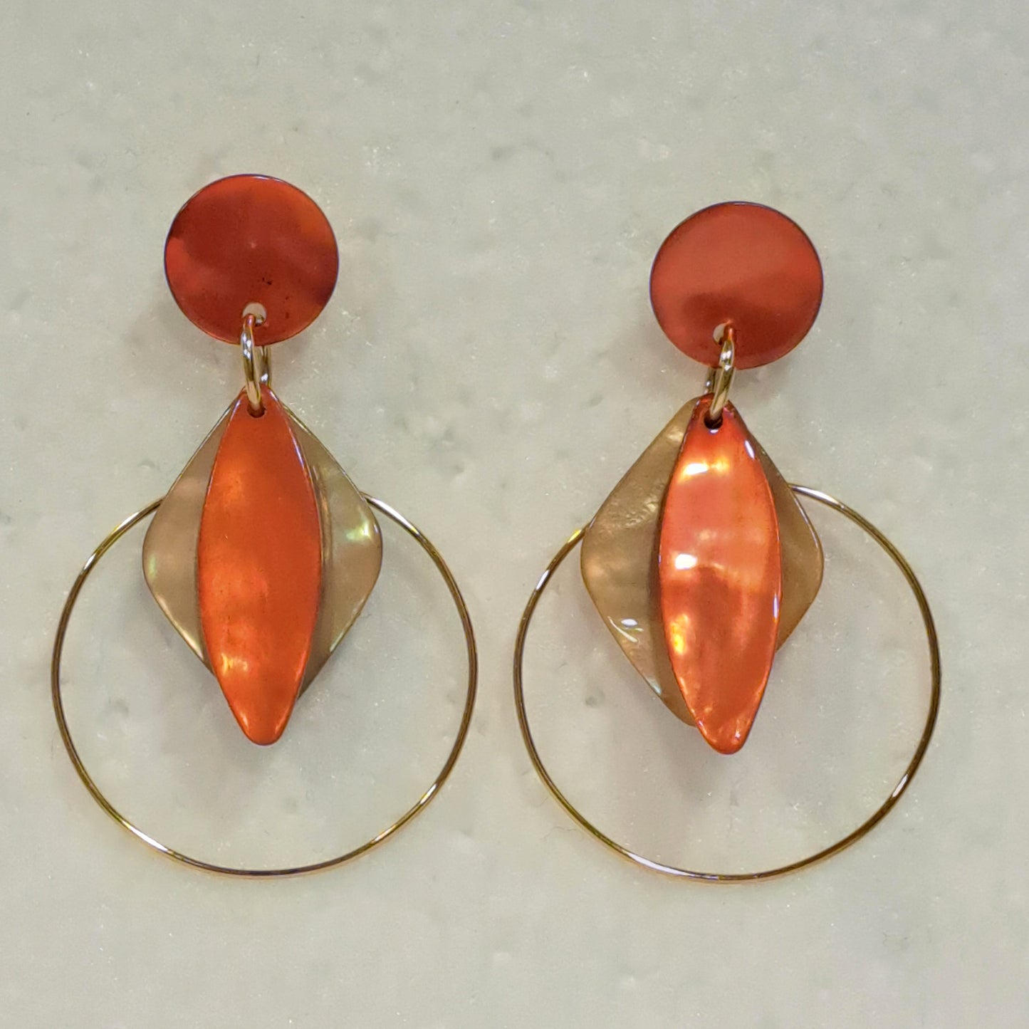 Boucles percées Losange orange LA PETITE SARDINE