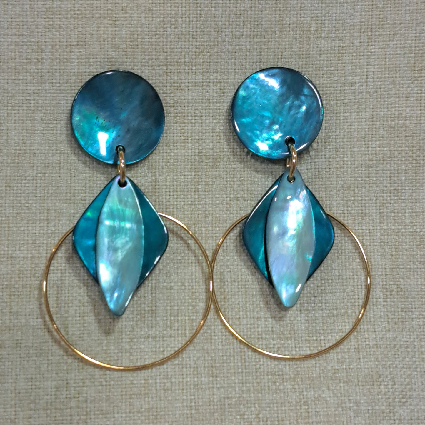 Boucles clips Losange bleu et canard LA PETITE SARDINE
