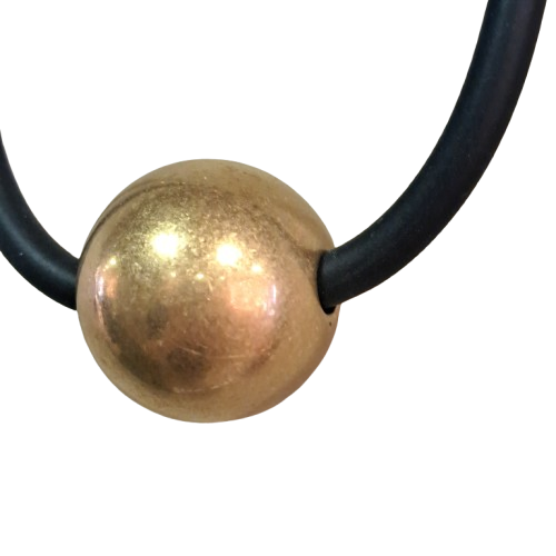 Collier Boule or noir Fancy