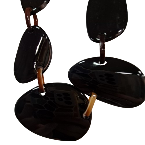 Collier Galets noir FANCY F