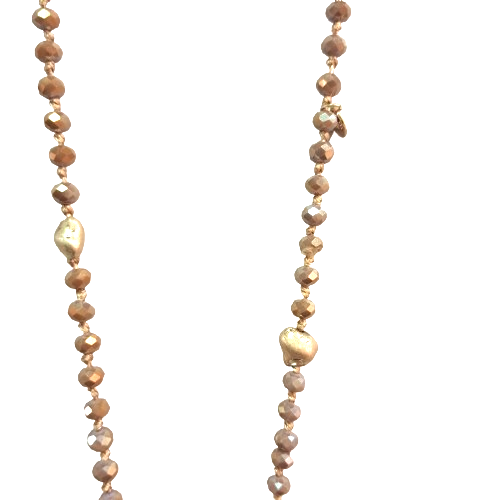 Collier sautoir Pendentif or mordoré FANCY F