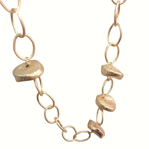 Collier long Maillons or FANCY F