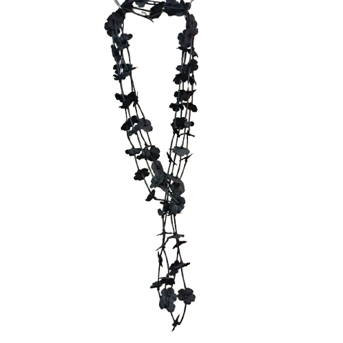 Sautoir Fleurs noir Fancy F