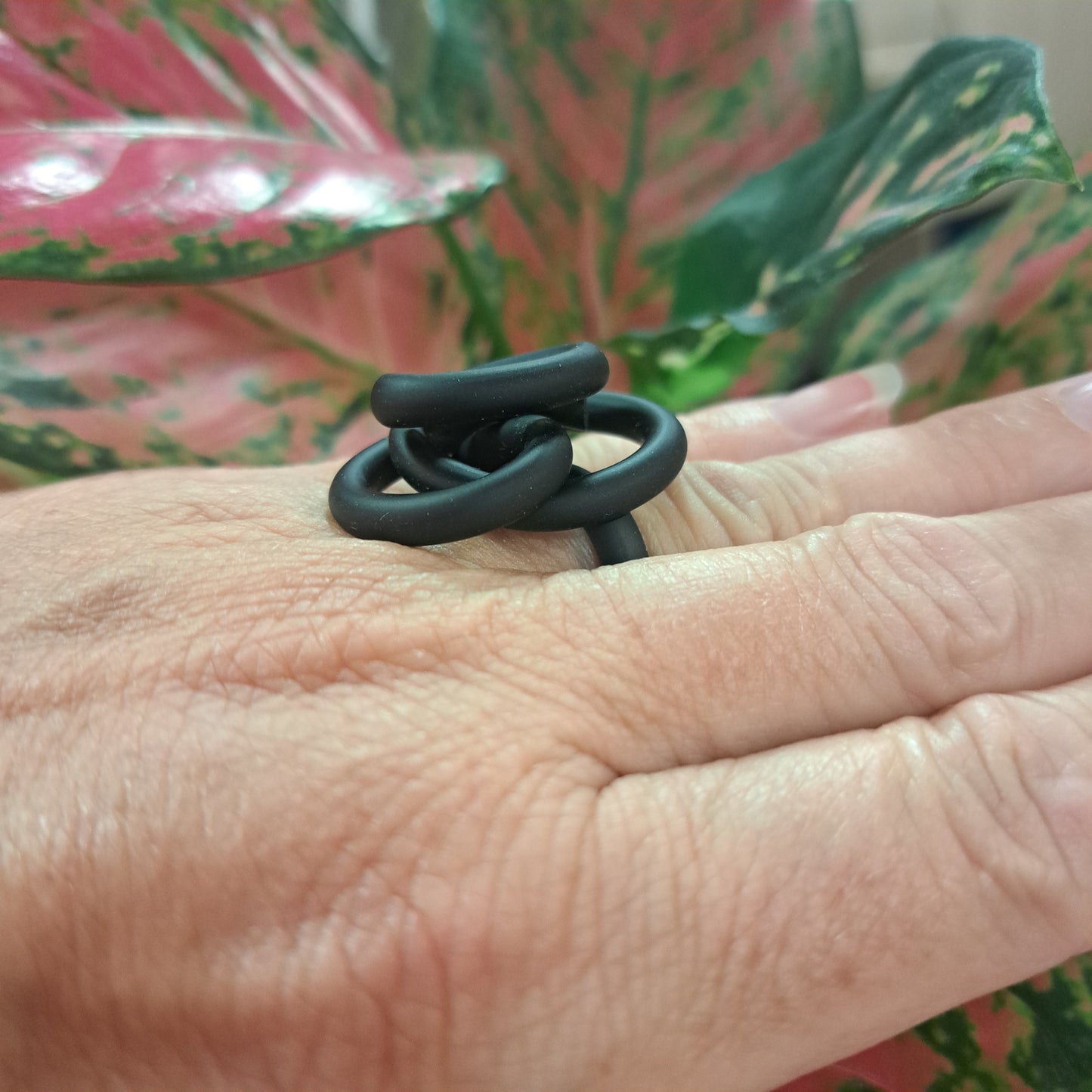 Bague Zig noir mat SAMUEL CORAUX