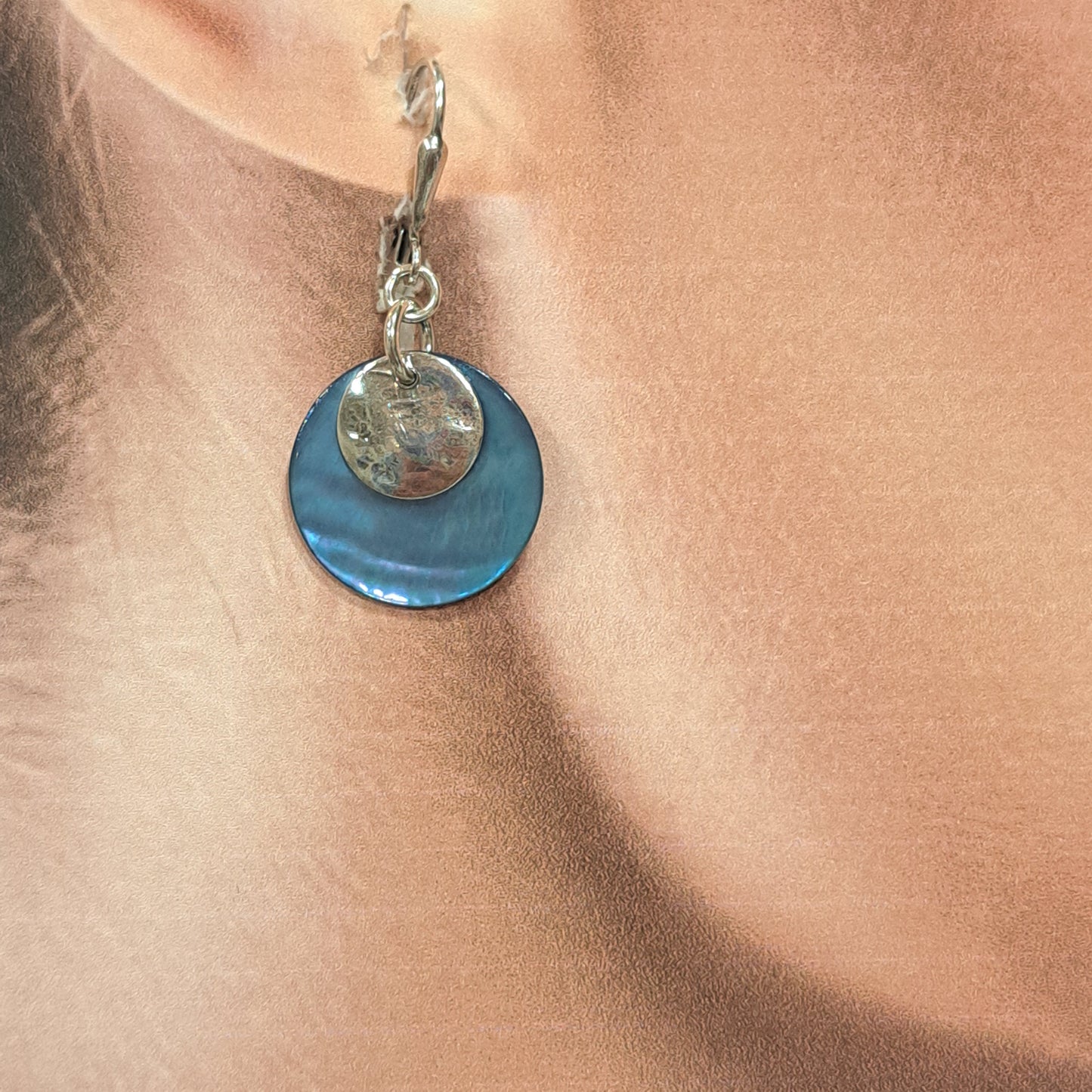 Boucles percées Dormeuse bleu Jean argt LA PETITE SARDINE