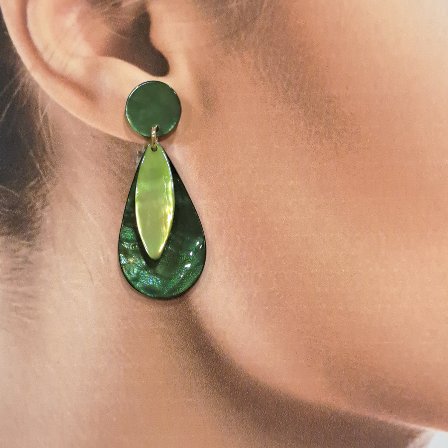 Boucles Clips Goutte vert LA PETITE SARDINE