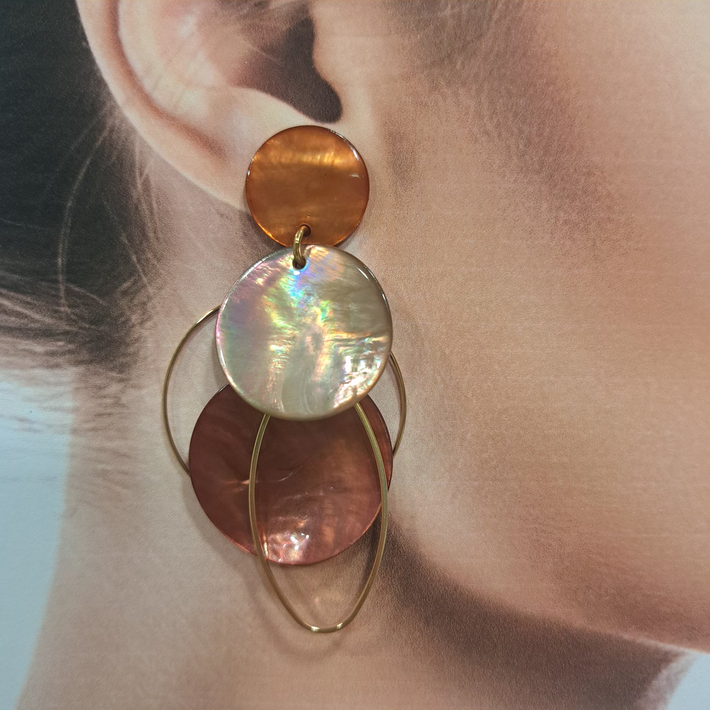 Boucles percées Reine marron LA PETITE SARDINE