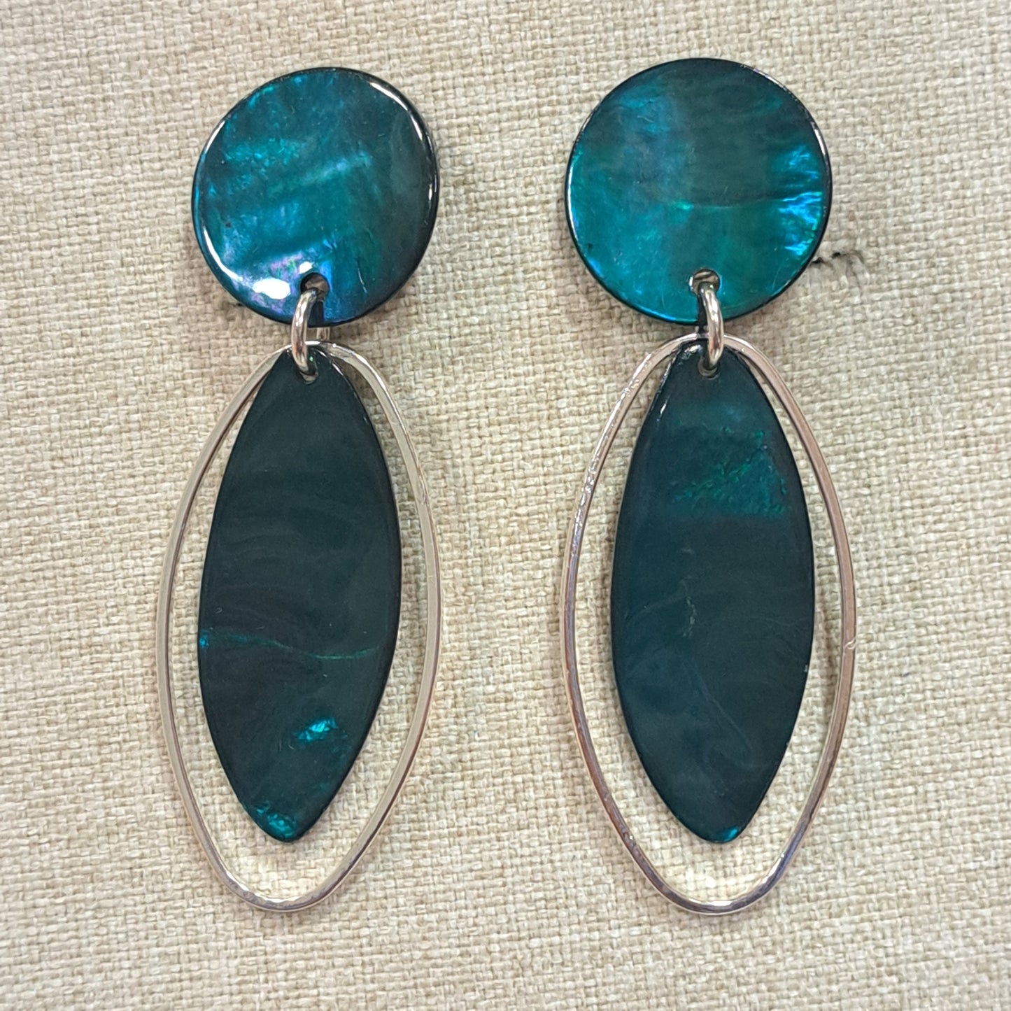 Boucles clips Ovale vert foncé LA PETITE SARDINE