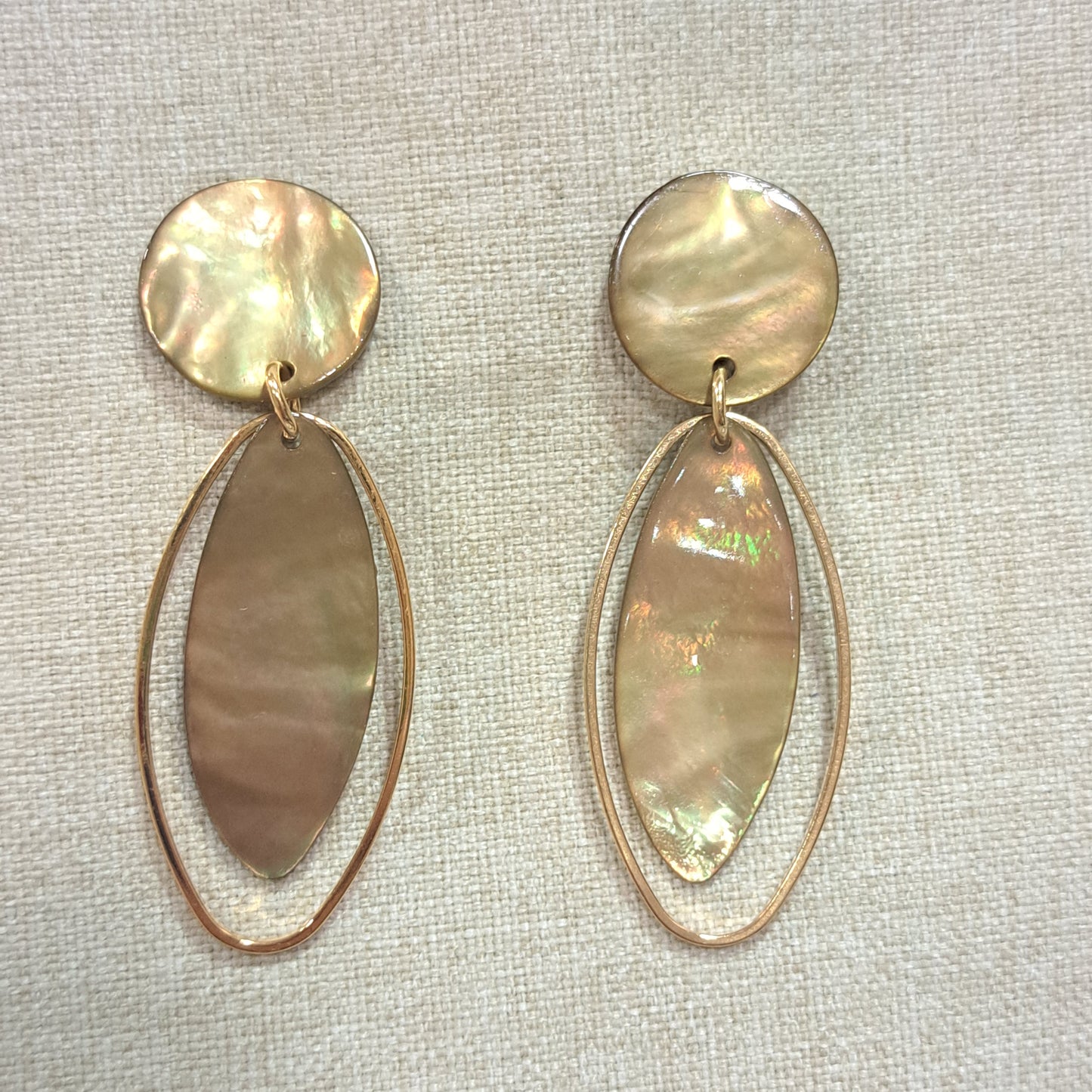 Boucles clips Ovale miel or LA PETITE SARDINE