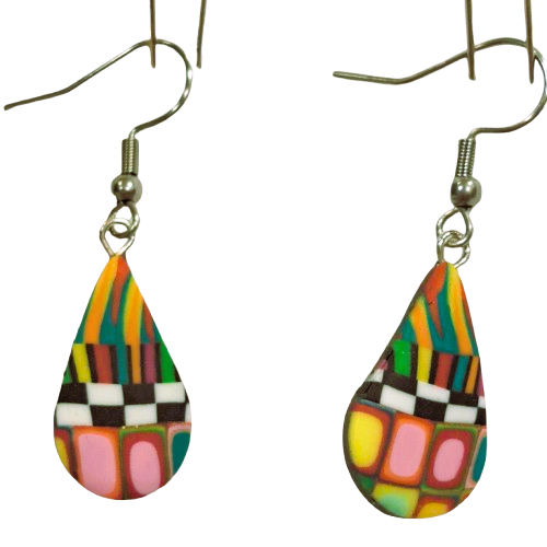 Boucles percées Goutte PM multicolore LIZ CREATIONS