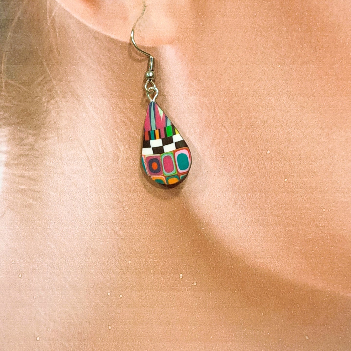 Boucles percées Goutte PM multicolore LIZ CREATIONS