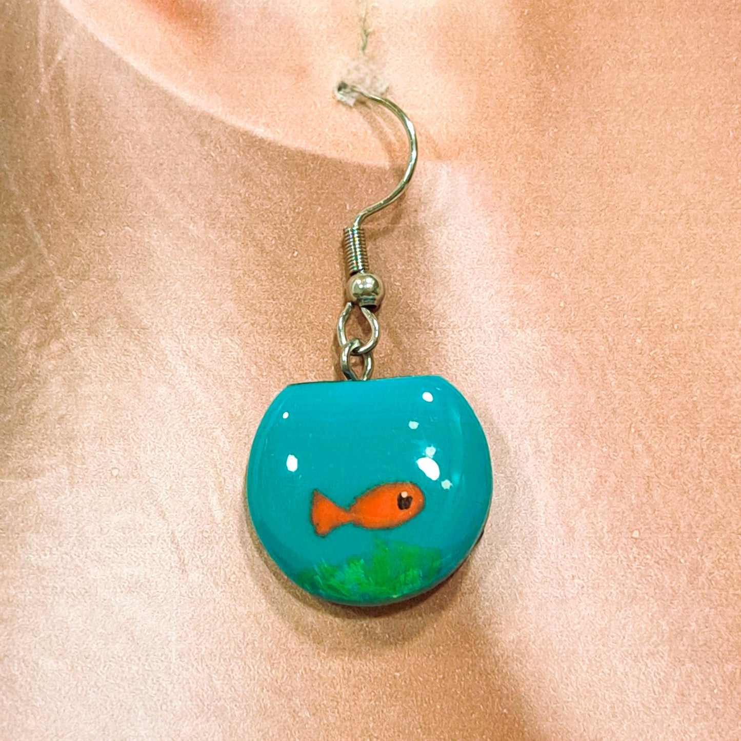 Boucles percées Poisson Aquarium LIZ CREATIONS