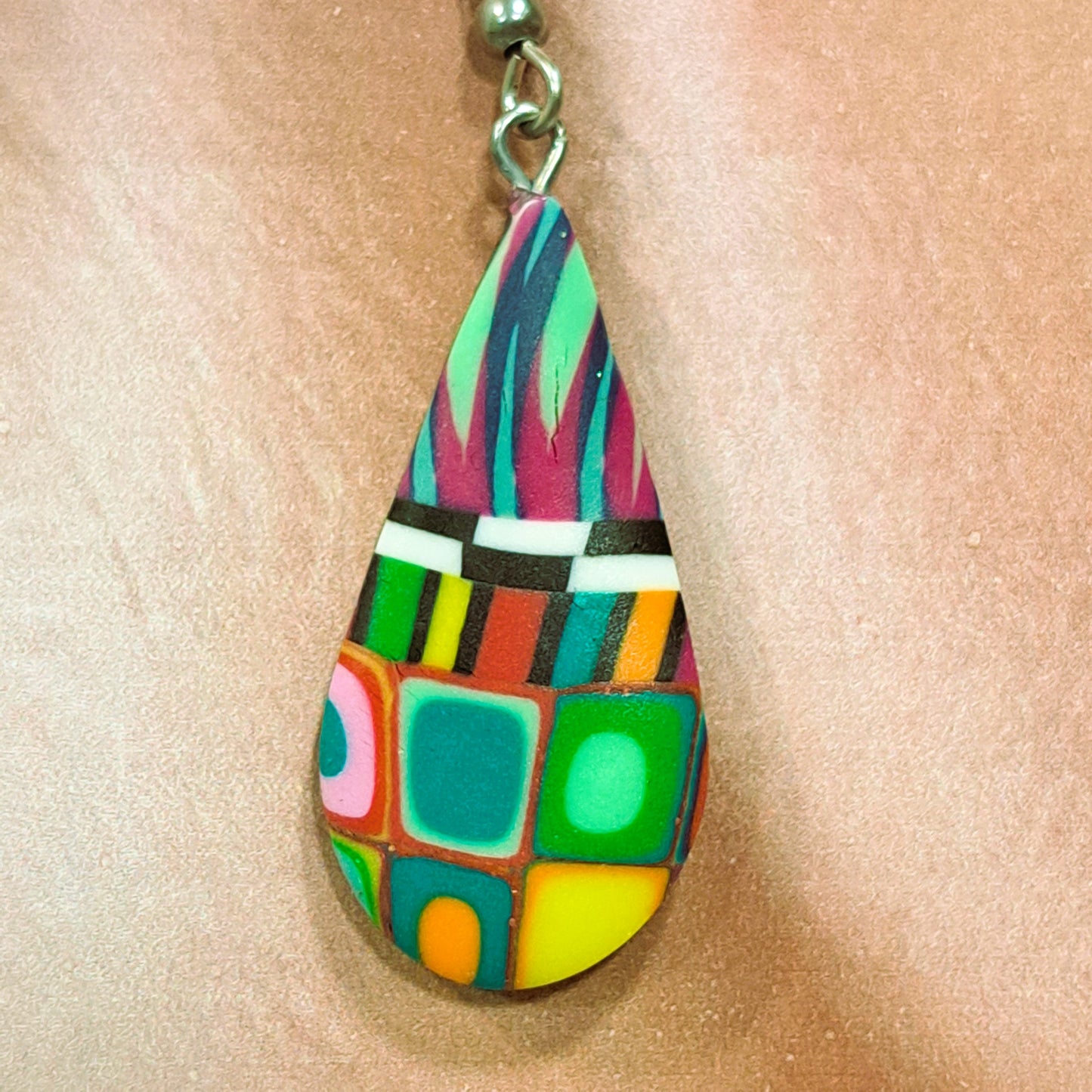 Boucles percées Goutte MM multicolore LIZ CREATIONS