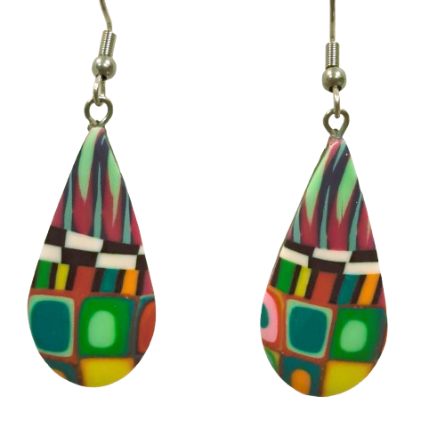 Boucles percées Goutte MM multicolore LIZ CREATIONS