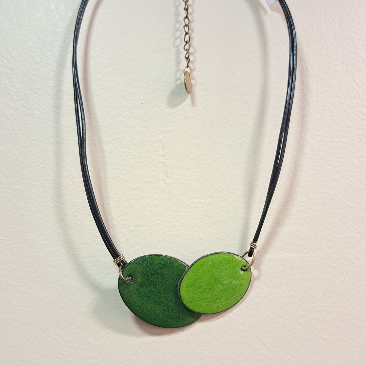 Collier Ovale vert CHRISTINE ALLOING