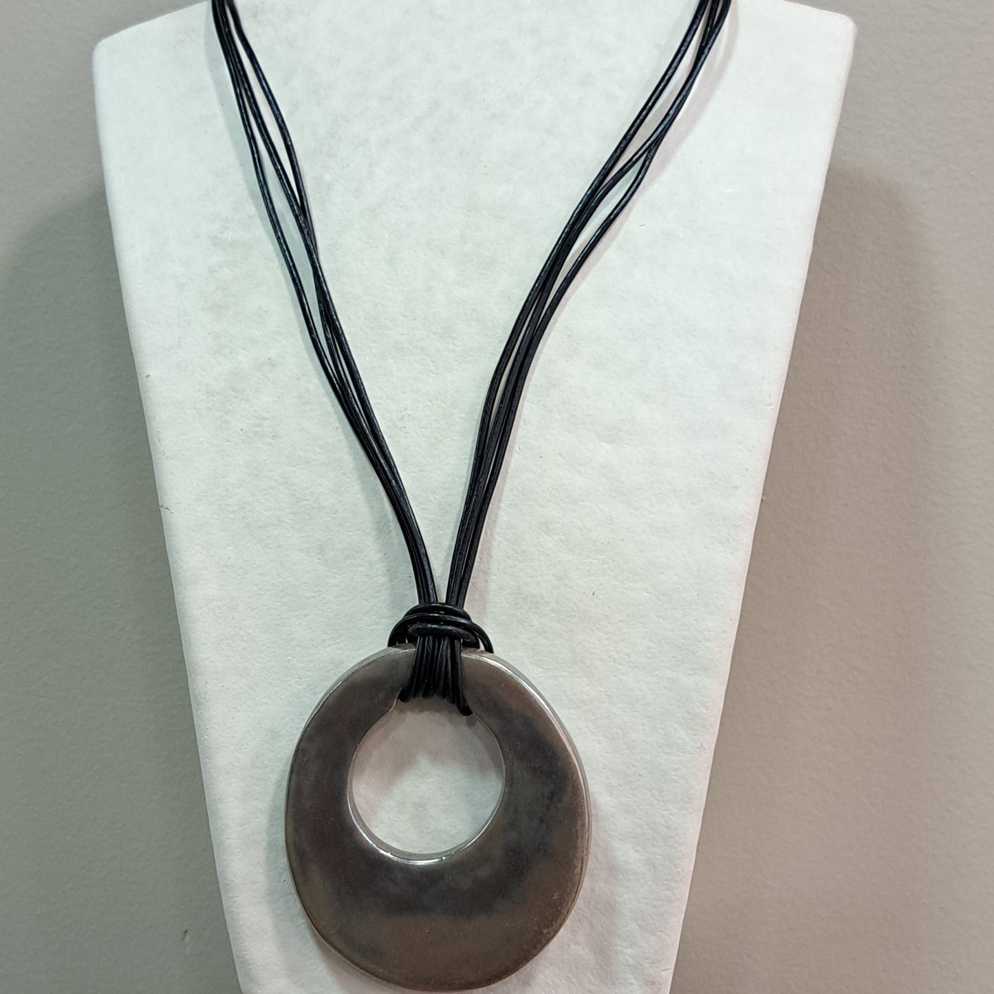 Collier pendentif Bulle marron glacé CHRISTINE ALLOING