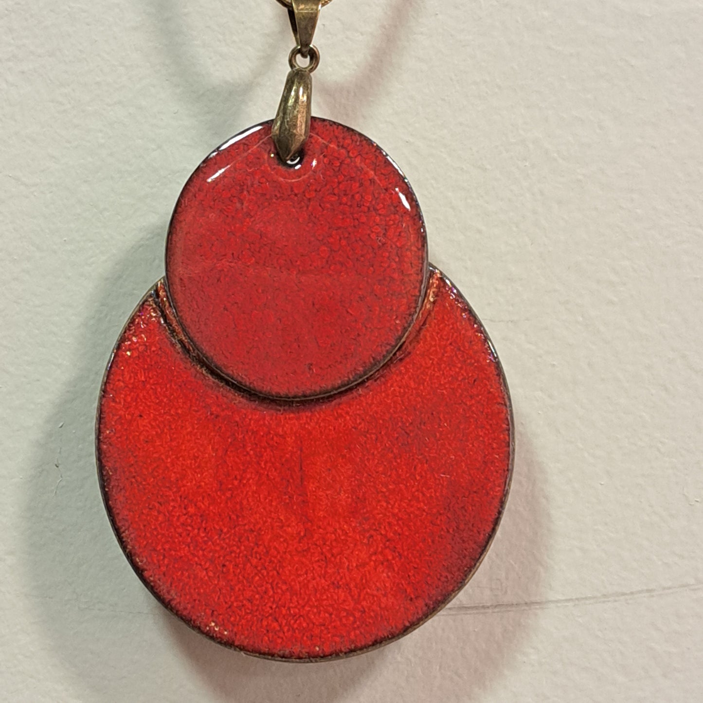 Collier pendentif Duo Rond rouge CHRISTINE ALLOING