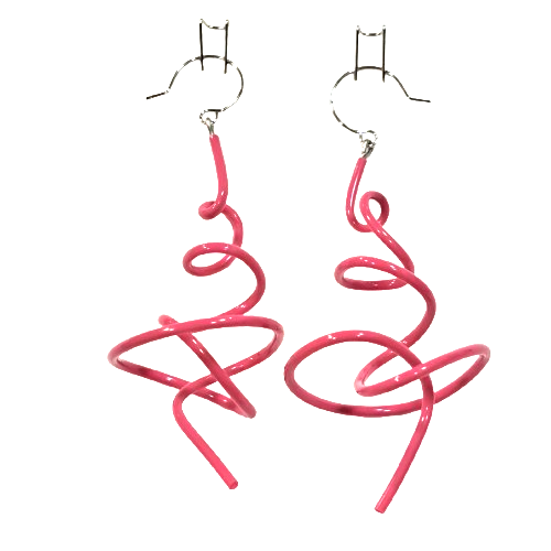 Boucles percées GIZ fuchsia SAMUEL CORAUX