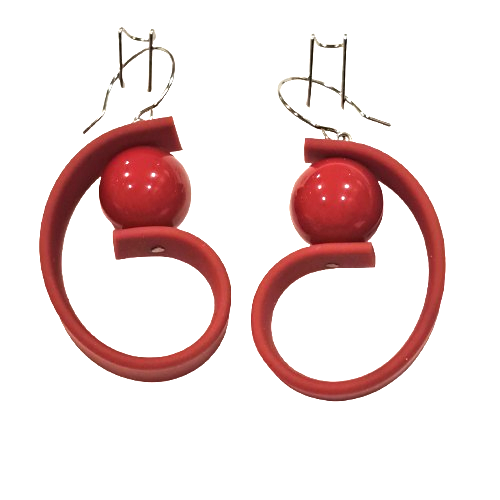 Boucles percées Little Penseur rouge SAMUEL CORAUX