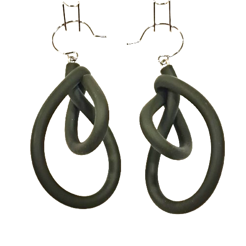 Boucles percées NY kaki mat SAMUEL CORAUX