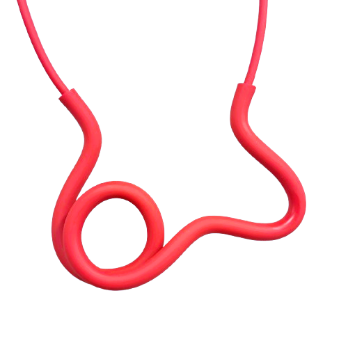 Collier Haring rouge SAMUEL CORAUX