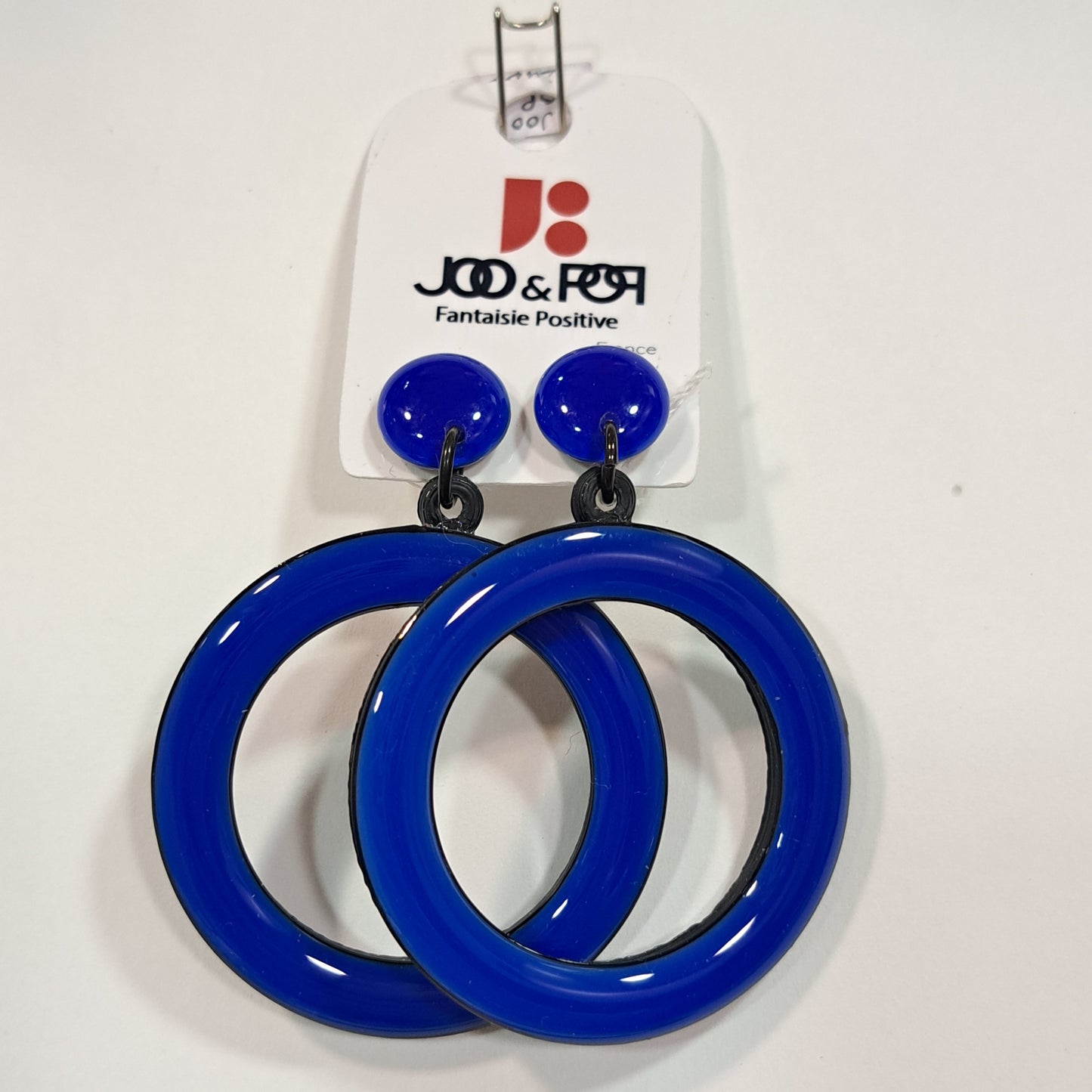 Boucles percées Créole bleu dur THIERRYJOO