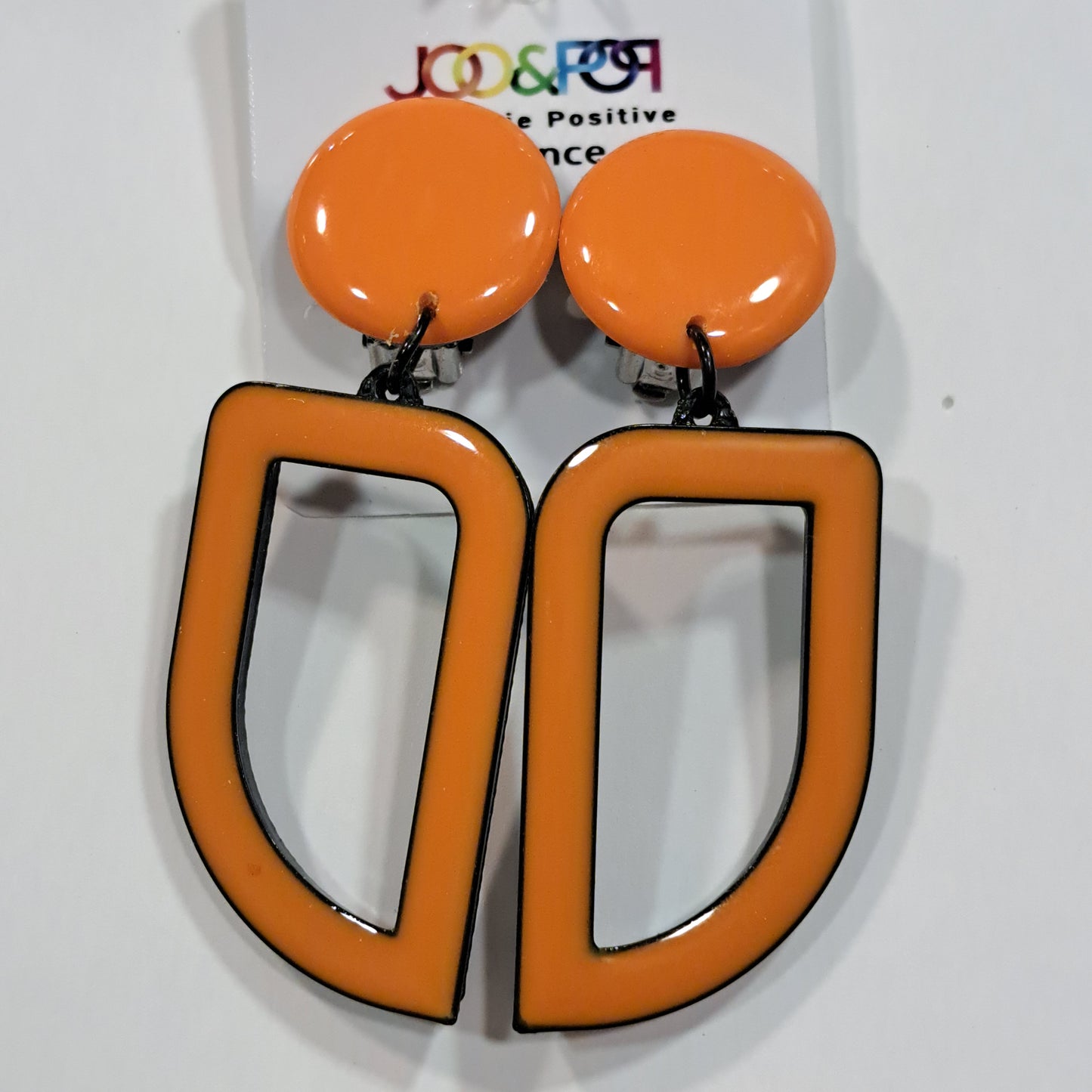 Boucles clips Virgule orange THIERRYJOO