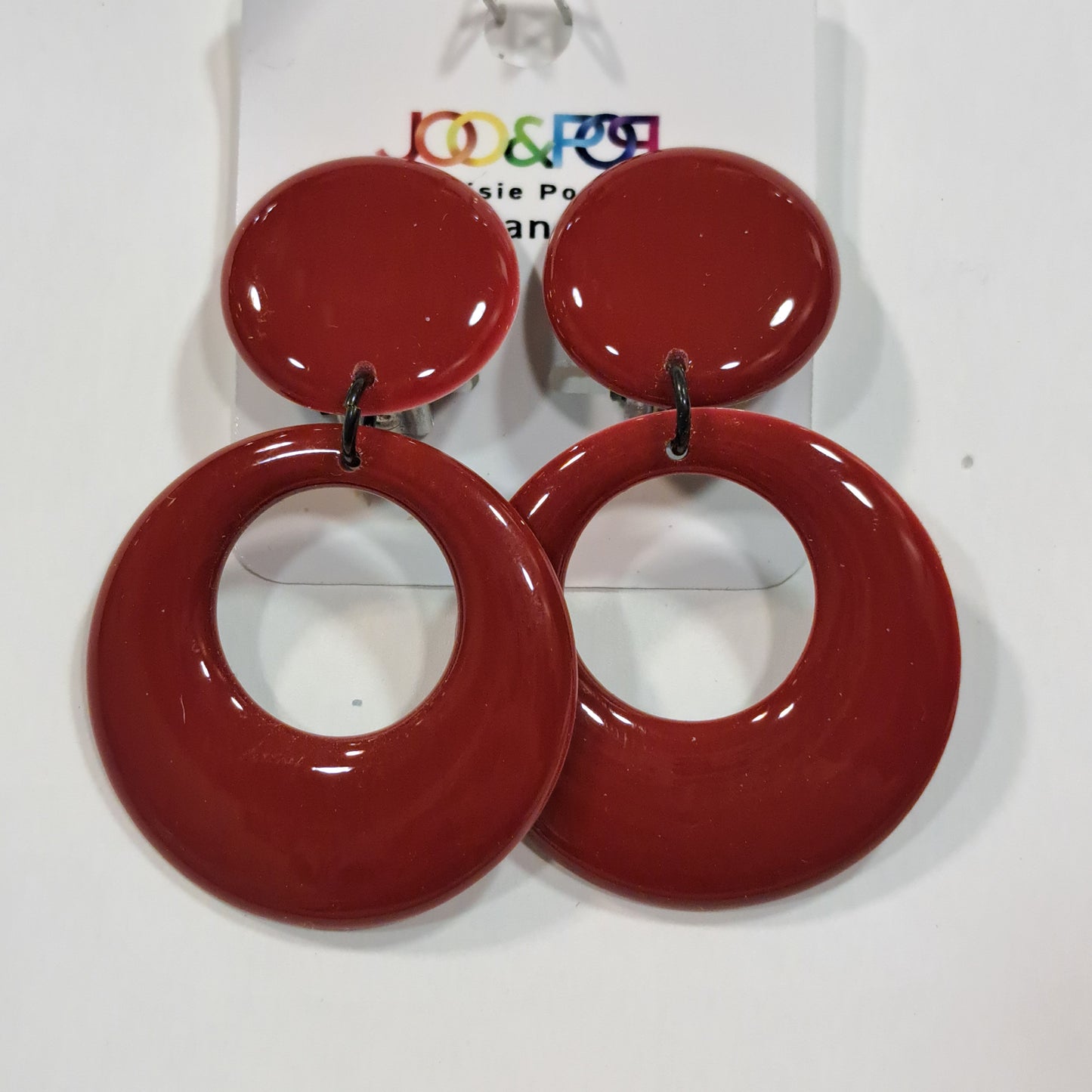 Boucles clips Créole rouge bordeaux THIERRYJOO