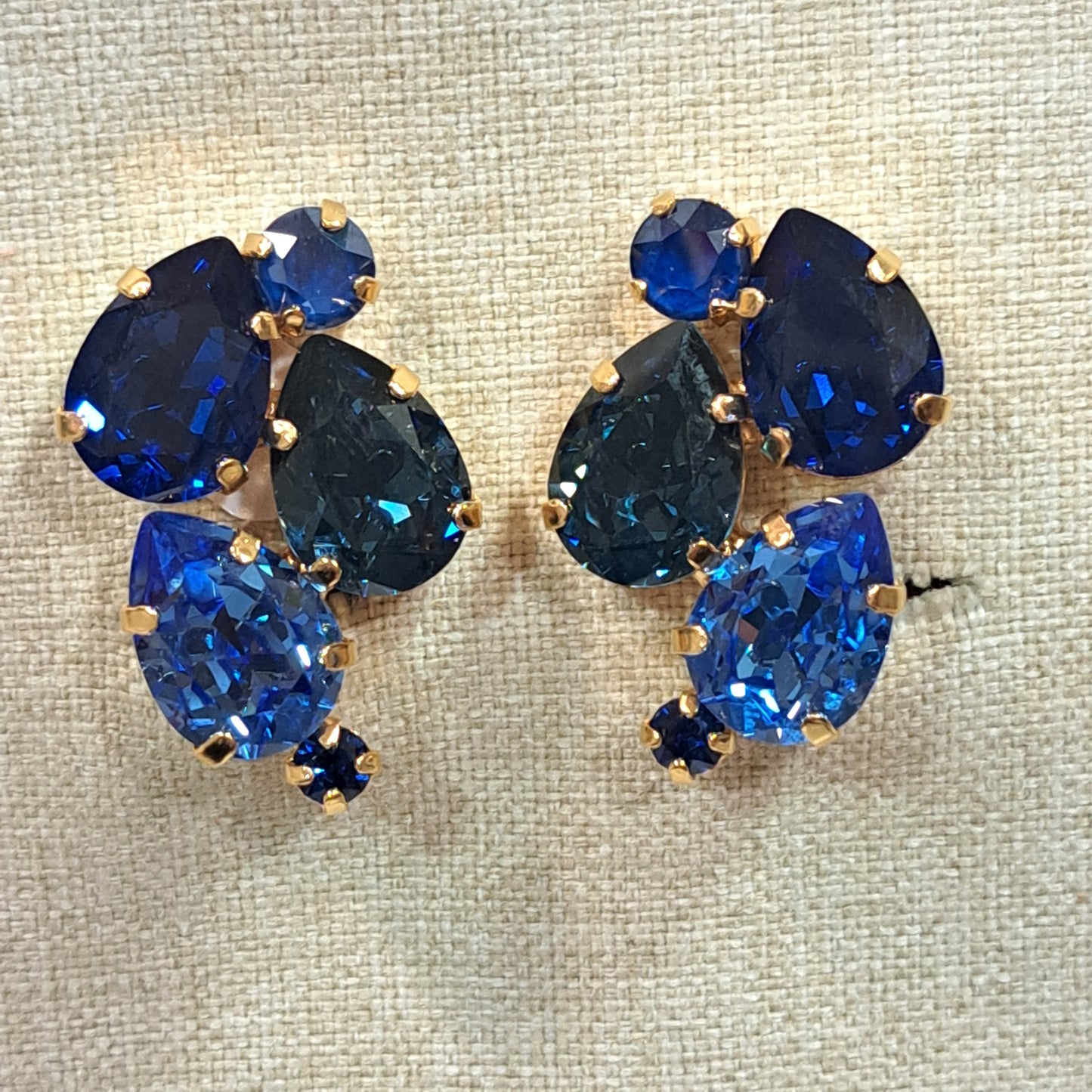 Boucles clips bleu CREZUS