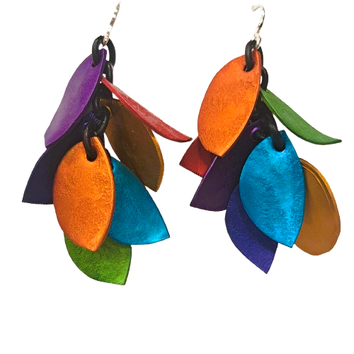 Boucles percées Feuilles multicolore OANA MILLET