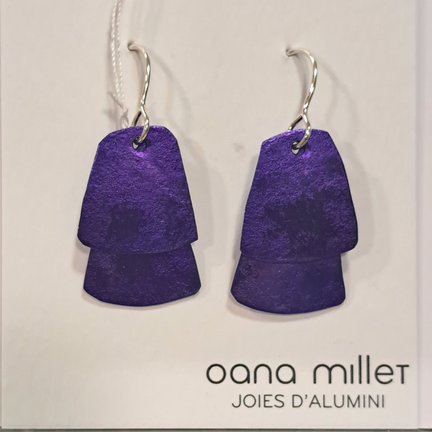 Boucles percées Trapèzes violet OANA MILLET
