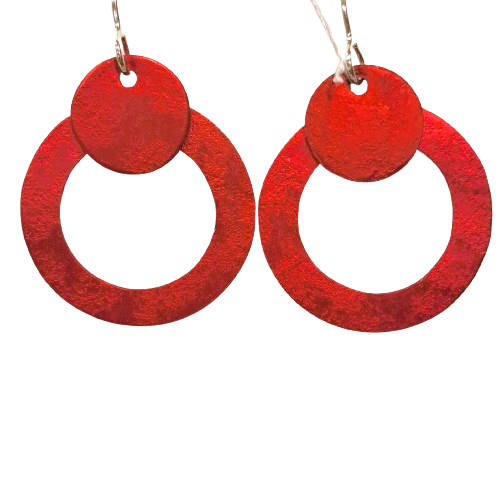 Boucles percées Cercle rouge OANA MILLET
