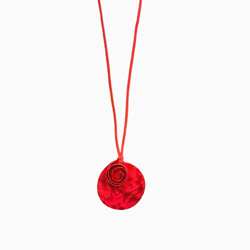 Collier sautoir Spirale rouge OANA MILLET