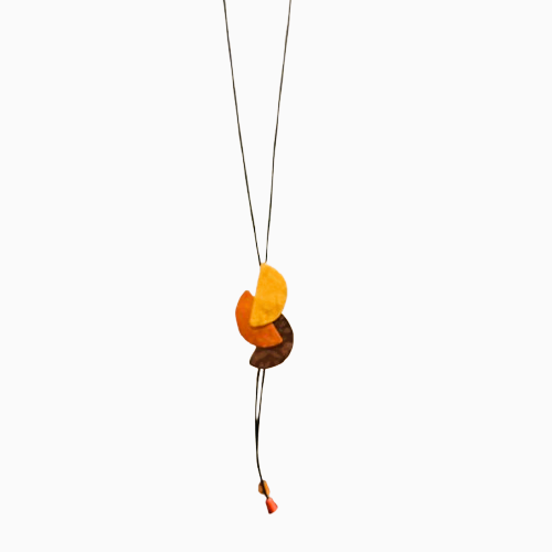 Collier sautoir Demi-Lune rose, rouge et orange OANA MILLET