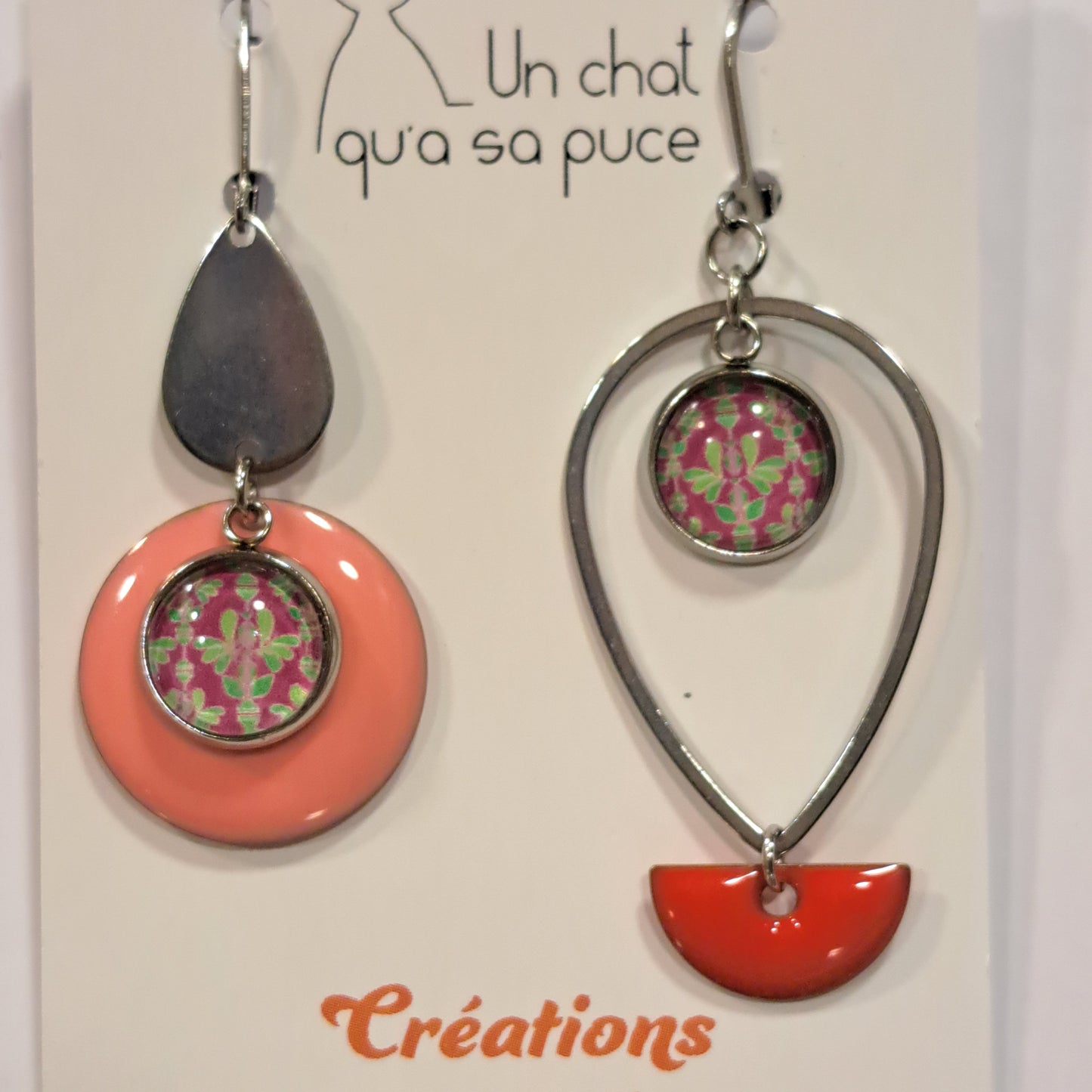 Boucles percées Toronto rose UN CHAT QU'A SA PUC