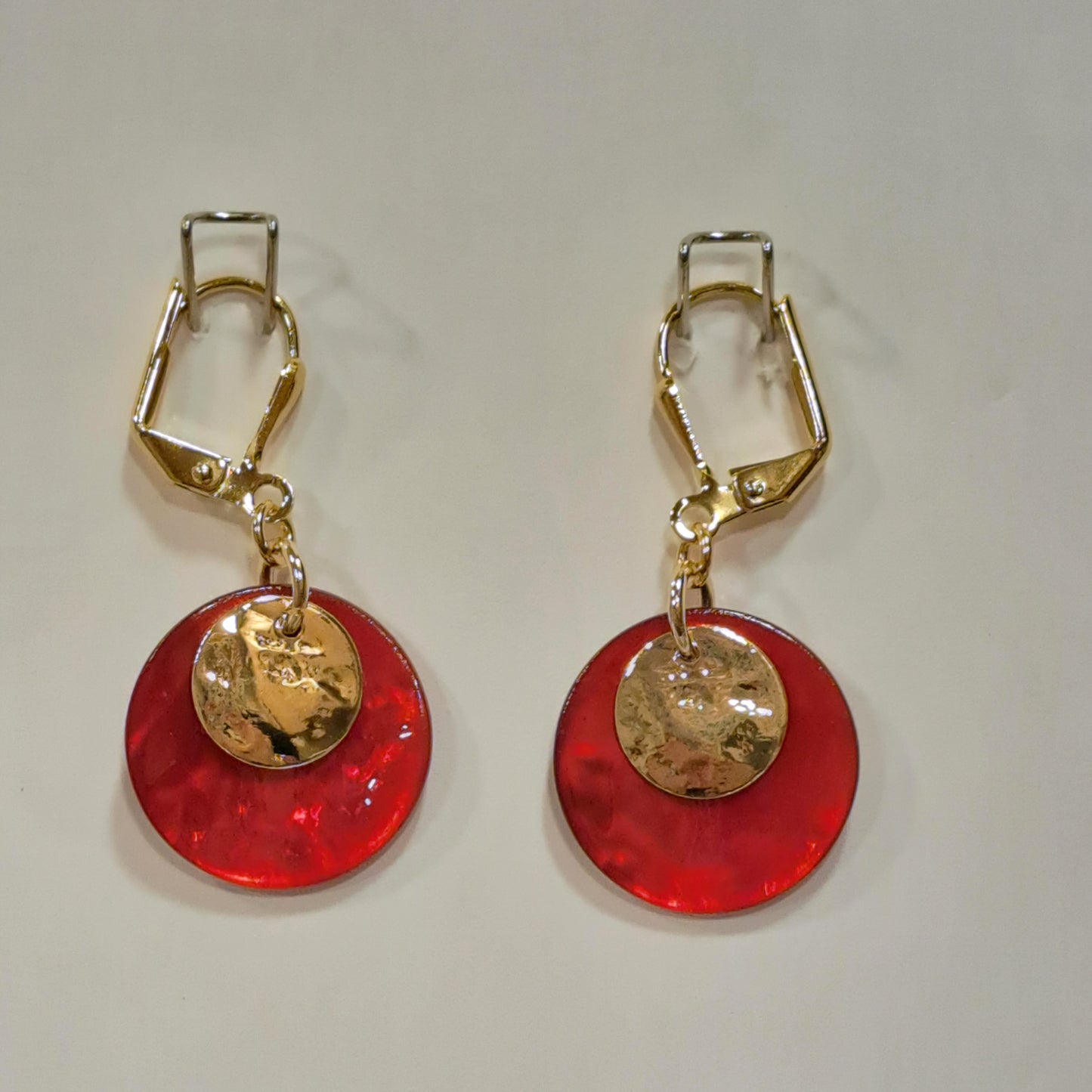 Boucles percées Dormeuse rouge or LA PETITE SARDINE