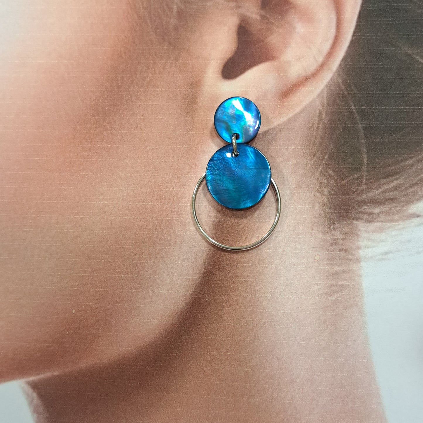 Boucles percées Adeline bleu LA PETITE SARDINE