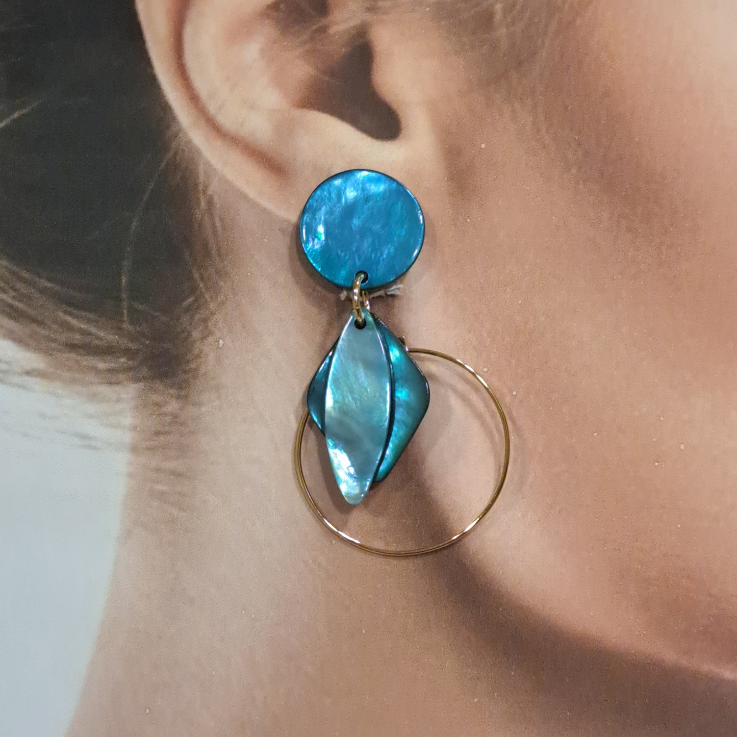 Boucles clips Losange bleu LA PETITE SARDINE