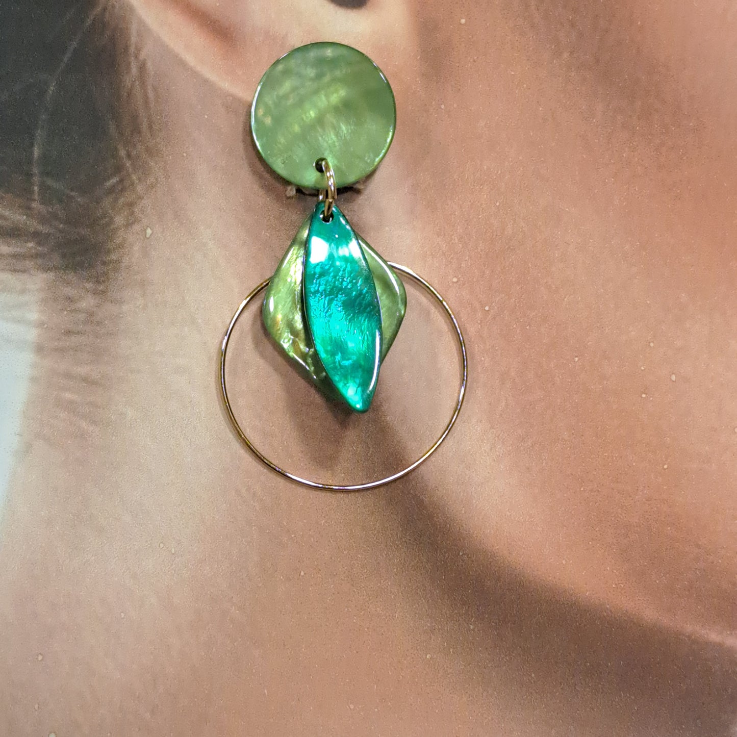 Boucles clips Losange vert LA PETITE SARDINE