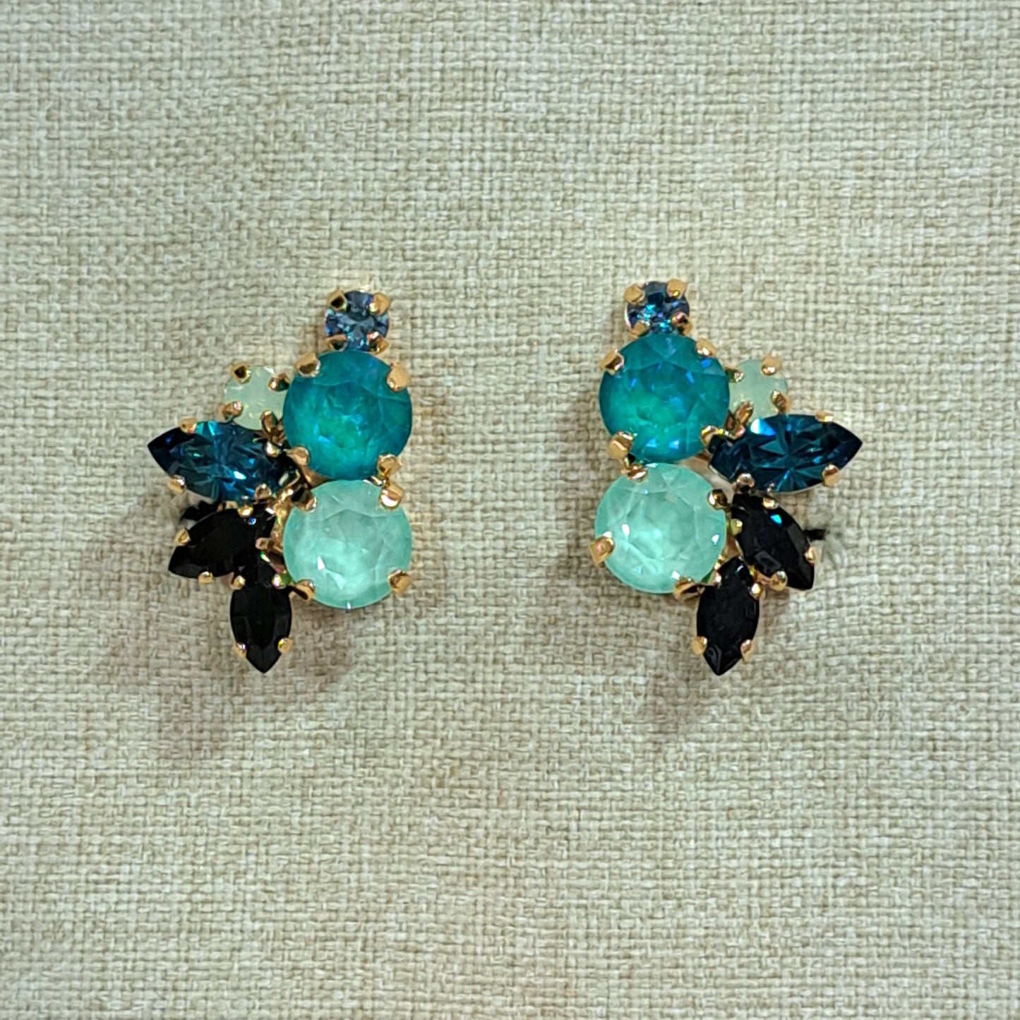 Boucles clips bleu CREZUS