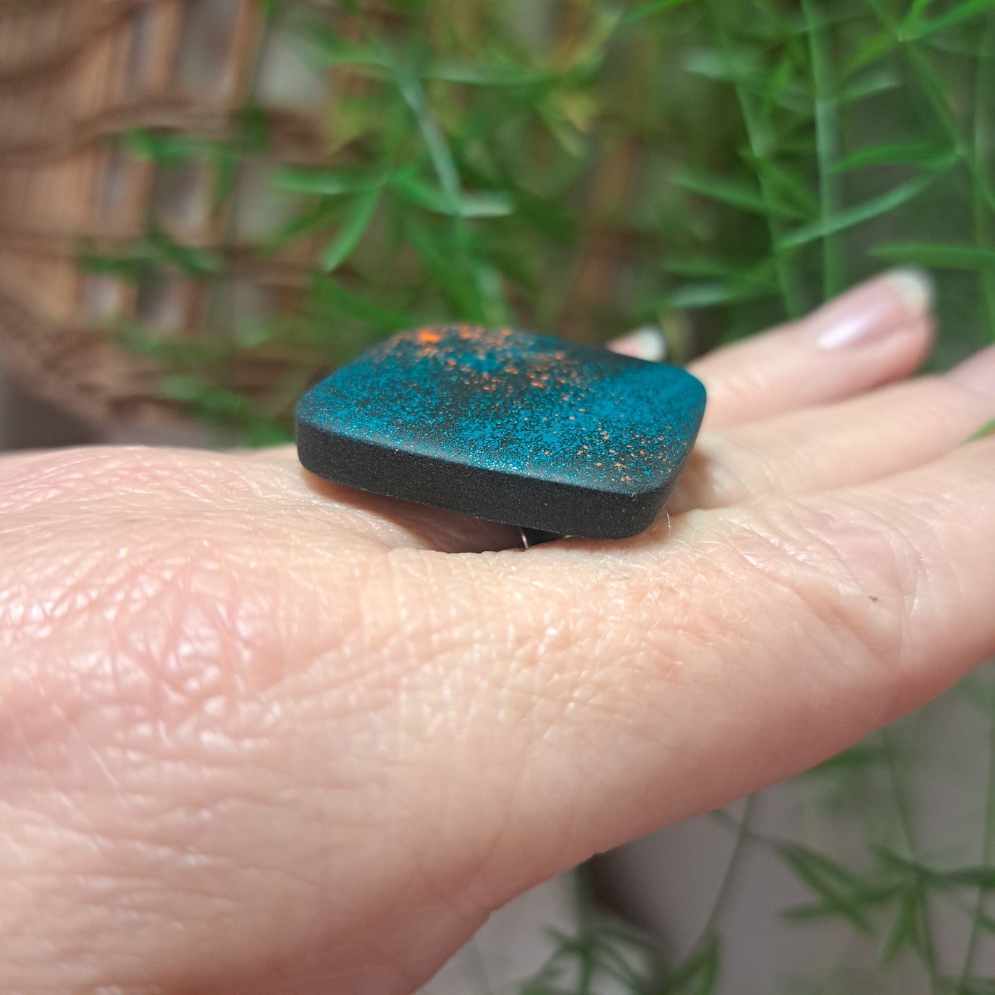 Bague Losange XL noir multicolore LIZ CREATIONS