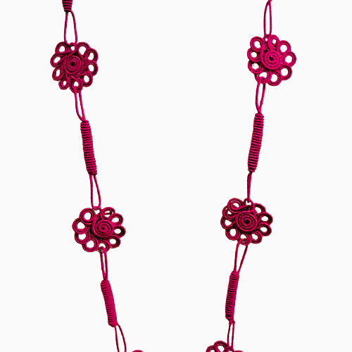 Collier sautoir COLI XL rose fuchsia NAF BIJOUX