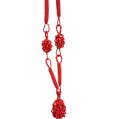 Collier sautoir Dentelle XXL rouge NAF BIJOUX
