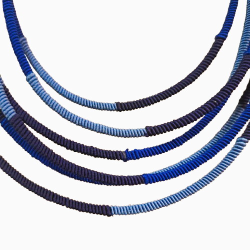 Collier Segment 6R bleu NAF BIJOUX