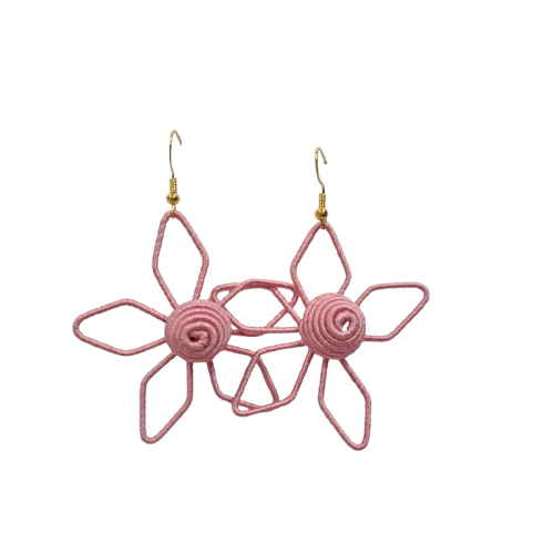Boucles percées Margot rose NAF BIJOUX