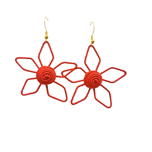 Boucles percées Margot rouge NAF BIJOUX