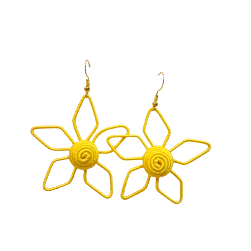 Boucles percées Margot jaune NAF BIJOUX
